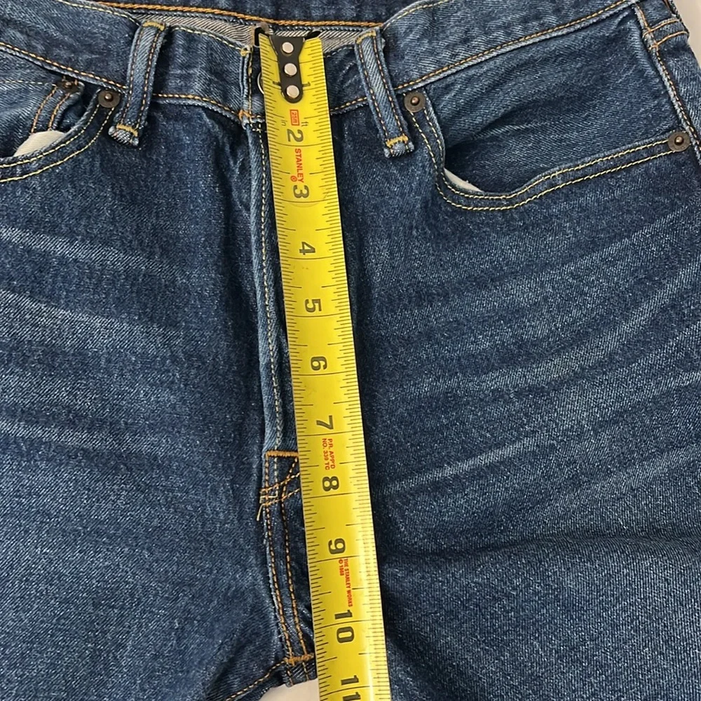 LEVI’S 501 DARKWASH STRAIGHT LEG BUTTON FLY COTTON JEANS SIZE 30x29